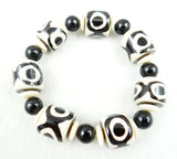 Multicolor Agate Tianzhu Beads Bracelet Tibetan Style Crystal Jewelry