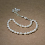 Muslim Taisbyha 33 Freshwater Pearl Rosary 9mm Corn Large Pearl