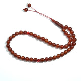 Muslim 45 Bead Dark Red Agate Rosary Subhah Counter