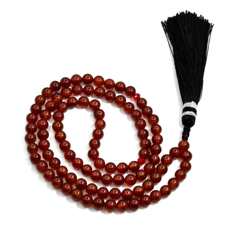Muslim Taisbyha 99 Beads 8mm Dark Red Agate Rosary
