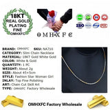 NA710 European Woman Girl 18KT Chain Necklace