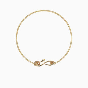 European Fine Woman Bride Party Snake 18KT Choker Necklace