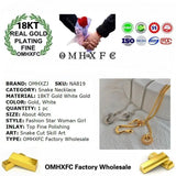 European Fine Woman Bride Party Snake 18KT Choker Necklace