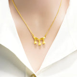 European Fine Woman Lily of the Valley 24KT Necklace