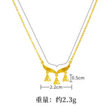 European Fine Woman Lily of the Valley 24KT Necklace