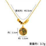 Vintage Round 24KT Necklace European Fine Woman Gift