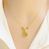 Vintage Round 24KT Necklace European Fine Woman Gift