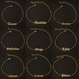 Personalized Old English Letter Name Plated Anklets