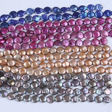 Dyed Freshwater Coin Pearl Beads 12-13mm Short Strand