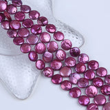 Dyed Freshwater Coin Pearl Beads 12-13mm Short Strand
