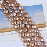 Dyed Freshwater Coin Pearl Beads 12-13mm Short Strand
