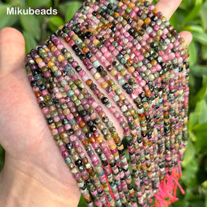 A+ 4.1mm Tourmaline Faceted Loose Beads For Jewelry Making