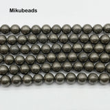 6mm 8mm 10mm Pyrite Round Beads for Jewelry Making DIY Bracelets Necklace
