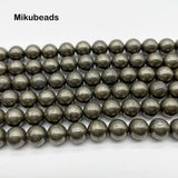 6mm 8mm 10mm Pyrite Round Beads for Jewelry Making DIY Bracelets Necklace