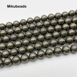 6mm 8mm 10mm Pyrite Round Beads for Jewelry Making DIY Bracelets Necklace