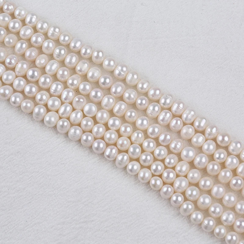 7-8mm Natural Potato Freshwater Pearls Beads Strands