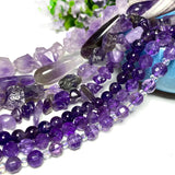 Amethyst Purple Quartz Stone Beads Round Faceted Rondelle for Jewelry Making