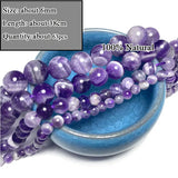 Amethyst Purple Quartz Stone Beads Round Faceted Rondelle for Jewelry Making