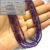 Amethyst Purple Quartz Stone Beads Round Faceted Rondelle for Jewelry Making