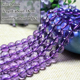 Amethyst Purple Quartz Stone Beads Round Faceted Rondelle for Jewelry Making