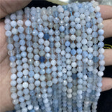 Aquamarines Faceted Beads 5/6mm Charms Crystal DIY Gem Beads for Jewelry Making