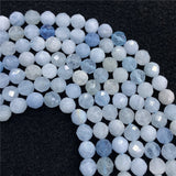 Aquamarines Faceted Beads 5/6mm Charms Crystal DIY Gem Beads for Jewelry Making
