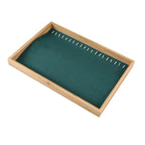 Bamboo Necklace Display Tray Velvet Necklace Organizer
