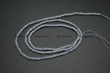 Natural Lance Agate 2mm Faceted Diamond Cutting Stone Round Beads