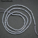 Natural Lance Agate 2mm Faceted Diamond Cutting Stone Round Beads