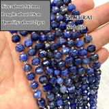 Sodalite Stone Beads Drop Round Faceted Rondelle for Bracelet