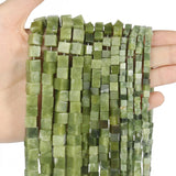 Natural Canada Jade Stone Beads 4mm 6mm 8mm Cube Beads for DIY Bracelet