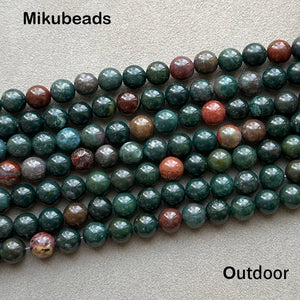 Natural Chicken Blood Stone 8mm Round Beads for DIY Jewelry Making