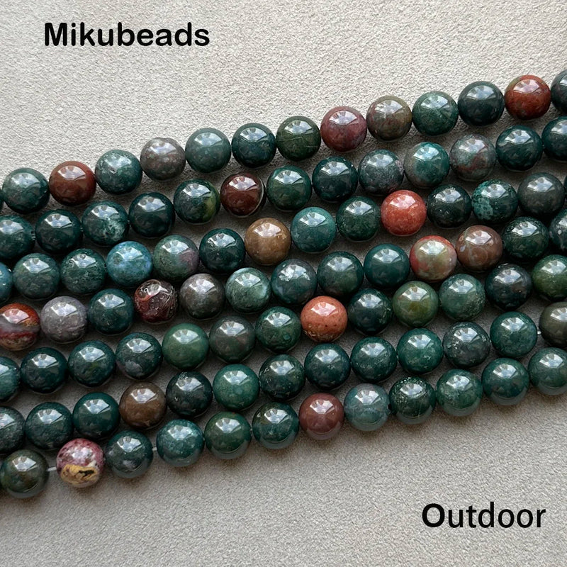 Natural Chicken Blood Stone 8mm Round Beads for DIY Jewelry Making