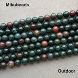 Natural Chicken Blood Stone 8mm Round Beads for DIY Jewelry Making