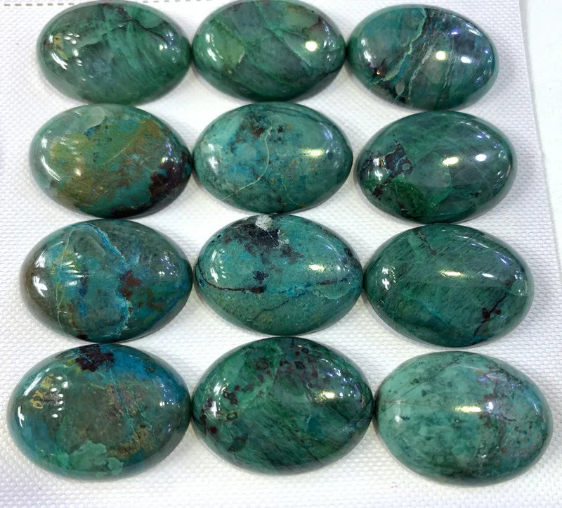 Chrysocolla Oval Beads 22x30mm for Jewelry Making