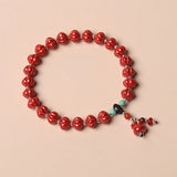 Natural Cinnabar Bracelet DIY Red Sand Small Gourd Money Bag Bangles