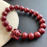 Natural Cinnabar Bracelet Raw Ore Sand Lion Bracelet Gift Jewelry