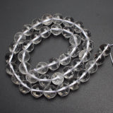 Clear Quartz Round Beads 15in Necklace Pick Size 4/6/8/10/12mm