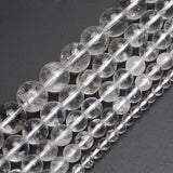 Clear Quartz Round Beads 15in Necklace Pick Size 4/6/8/10/12mm