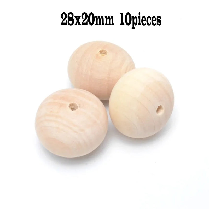 Unfinished Wooden Beads for Jewelry Making and Pacifier Clip