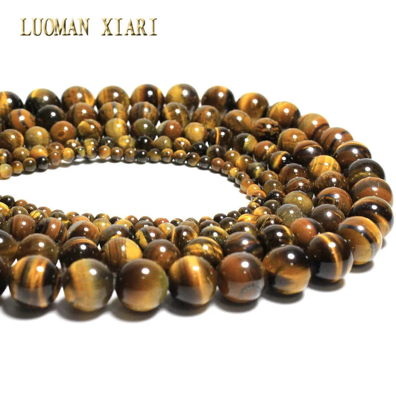 Colorful Tiger Eye Round Stone Beads 4-12 MM