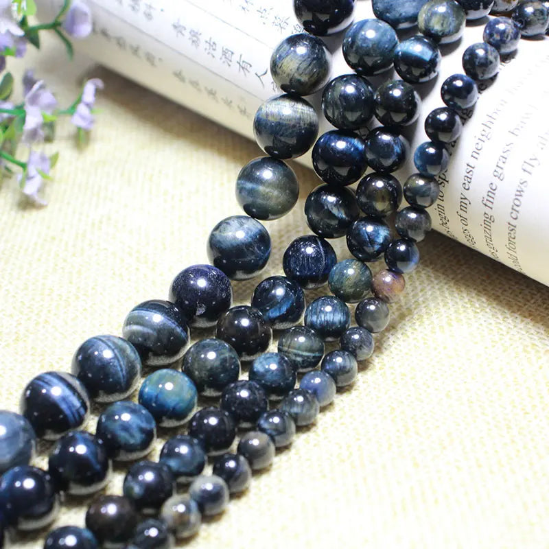Colorful Tiger Eye Round Stone Beads 4-12 MM