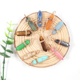 Hexagonal Stone Pillar Charms for Jewelry Making