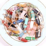 Hexagonal Stone Pillar Charms for Jewelry Making