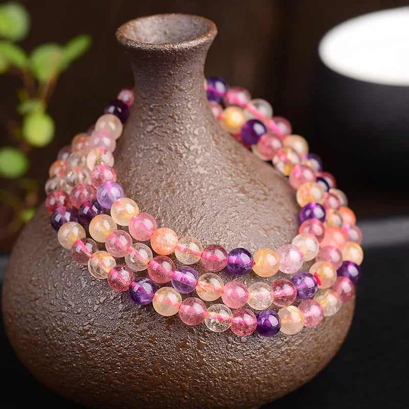 Sweet Natural Crystal Beads Bracelet for Women