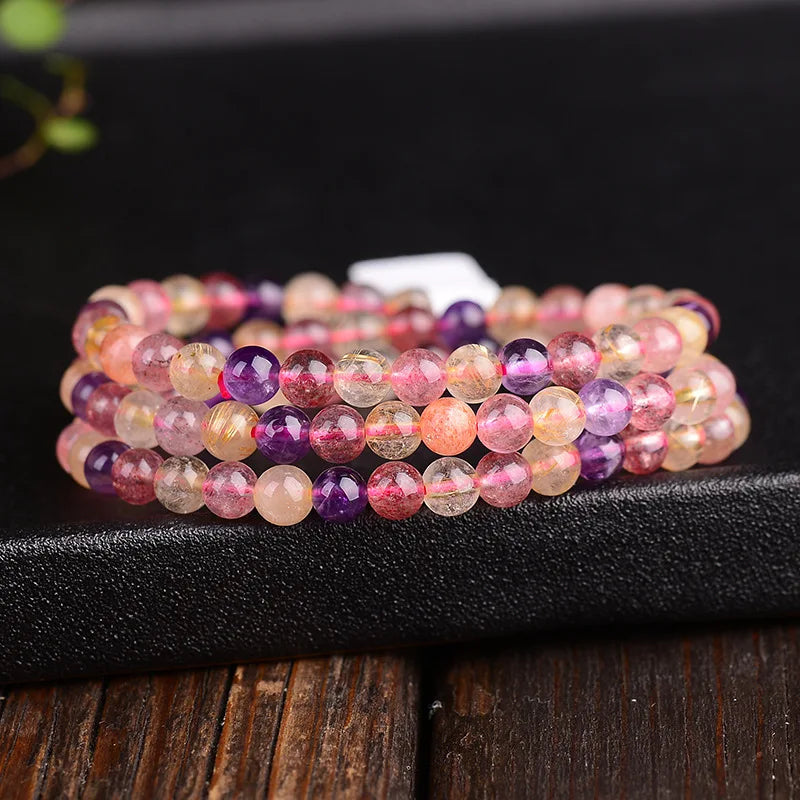 Sweet Natural Crystal Beads Bracelet for Women