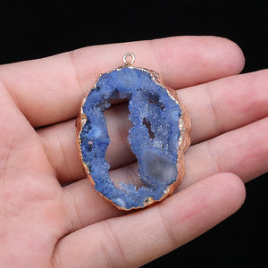 Crystal Quartz Stone Pendant for DIY Jewelry Making