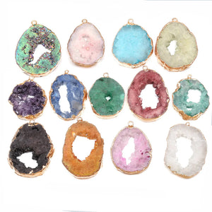 Crystal Quartz Stone Pendant for DIY Jewelry Making