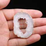 Crystal Quartz Stone Pendant for DIY Jewelry Making