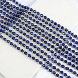 Faceted Lapis Lazuli Stone Beads for DIY Bracelet 6 8 10mm